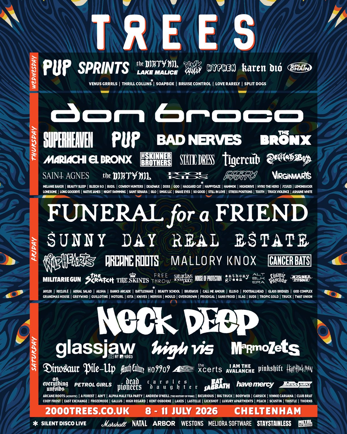 2000trees 2026 lineup poster