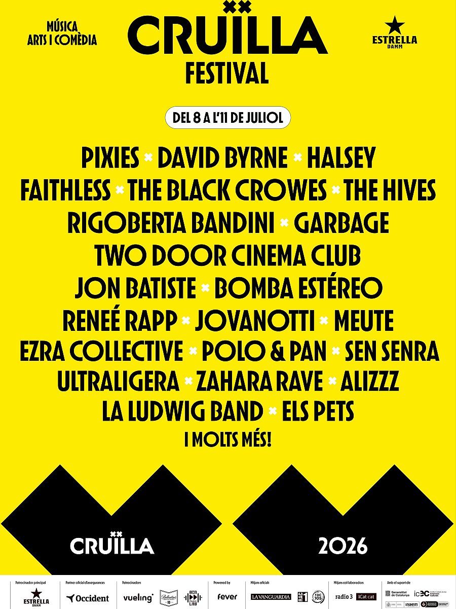 Cruïlla 2026 lineup poster