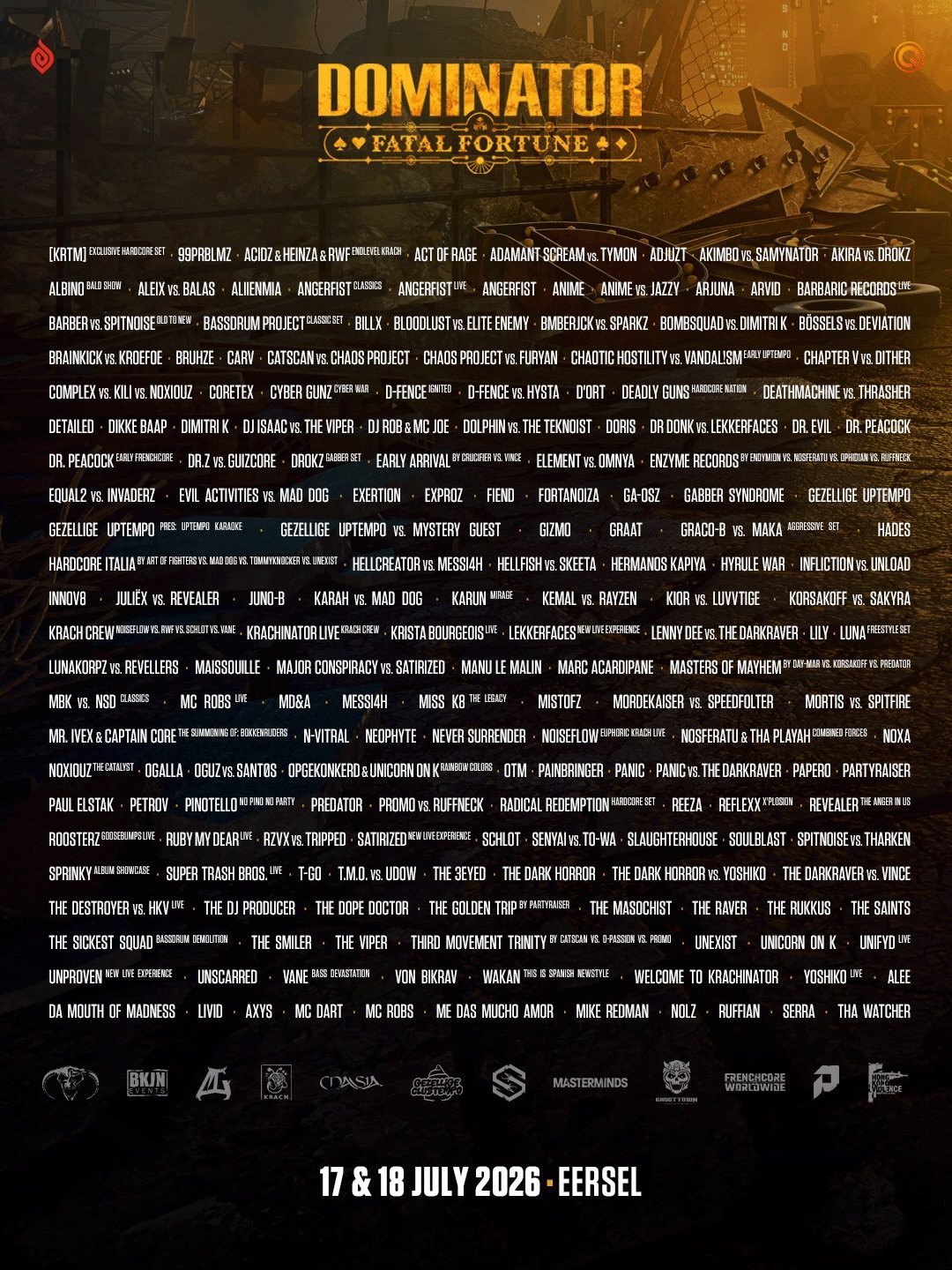 Dominator 2026 lineup poster