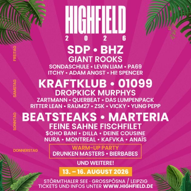 Highfield Festival 2026 lineup poster