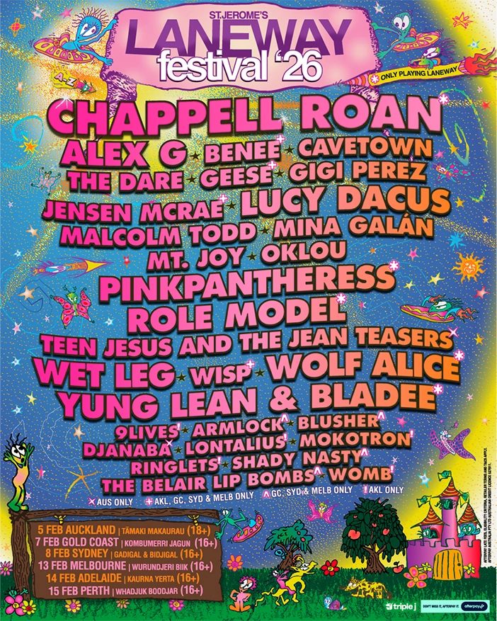 Laneway Festival Perth 2026 lineup poster