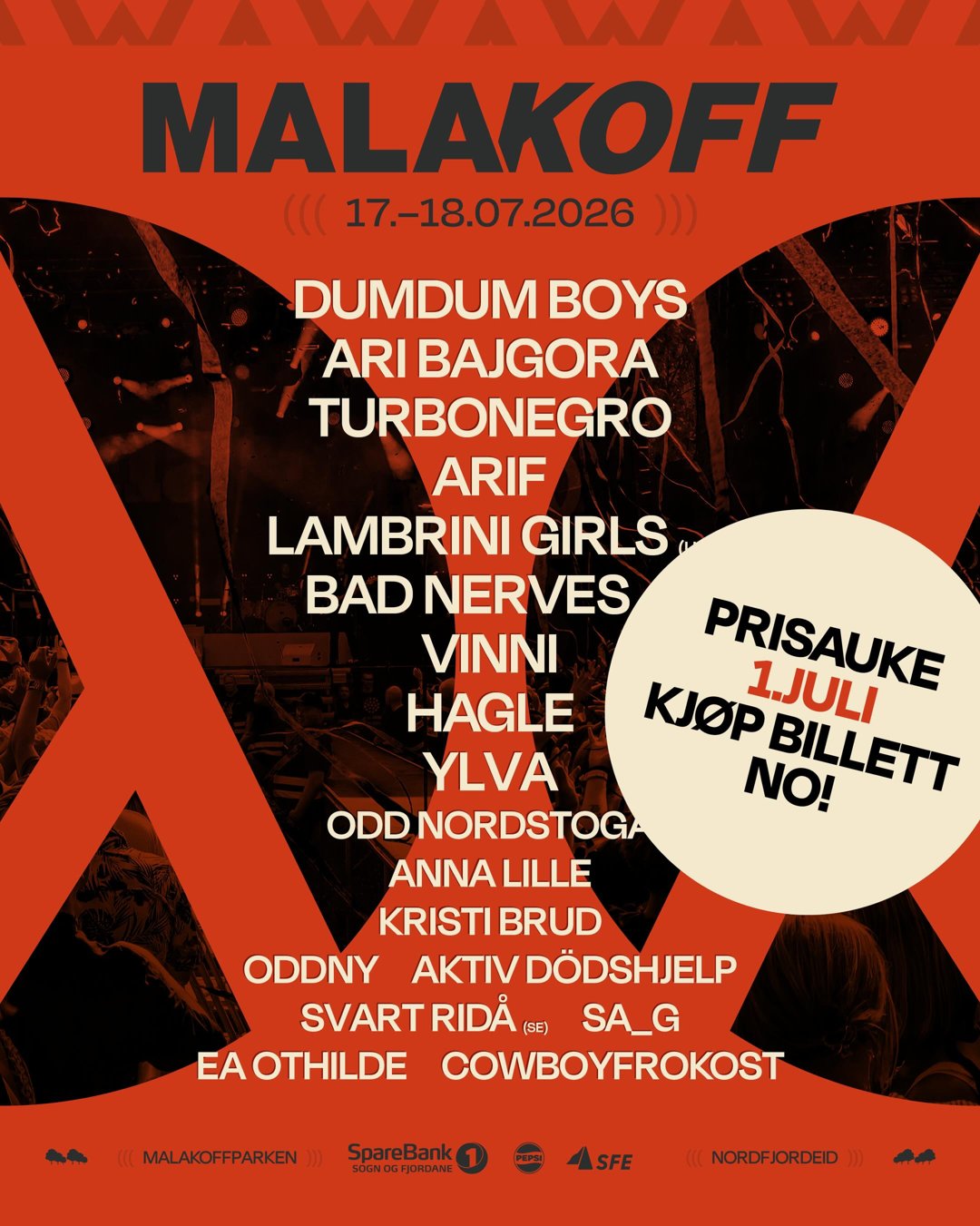 Malakoff 2026 lineup poster