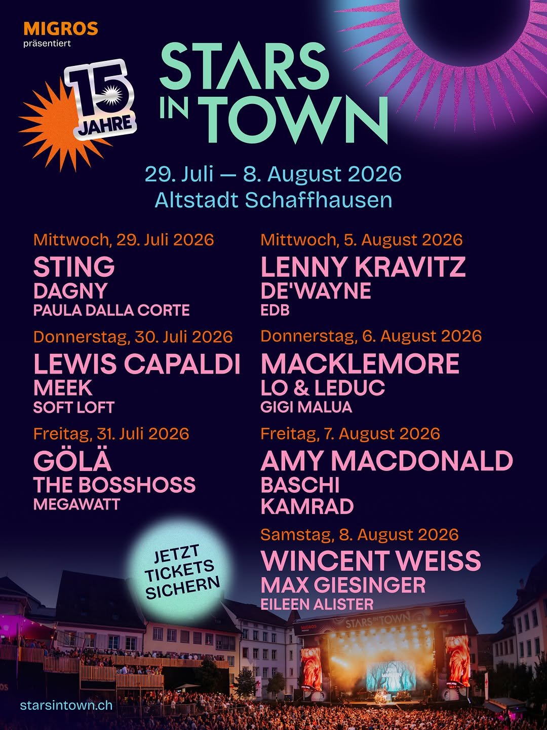Stars in Town 2026 lineup poster