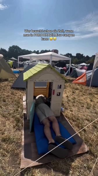 Wie findet ihr seine Villa? 👀 #festivalsommer #festival #parookaville #camping 