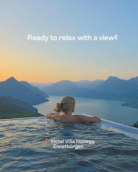 4 infinity pools in Switzerland for your next spa day:
📍 Hotel Villa Honegg, En