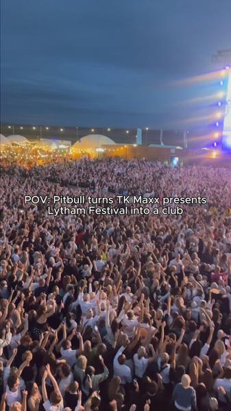 Lytham green or nightclub? @pitbull absolutely shut it down 😎🔥 #TKMaxxPresents