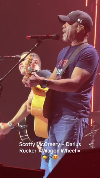 Core C2C 2026 memory: @Scotty McCreery surprising us with @dariusrucker + Wagon 