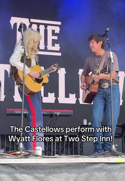 @The Castellows & @Wyatt Flores are makinโ our day! #twostepinn #musicfestival #