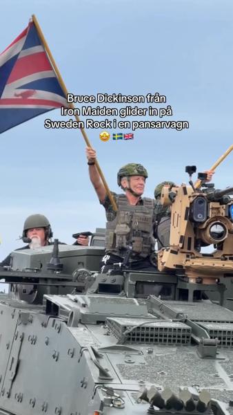 Just Bruce Dickinson cruising through Sweden Rock in a tank. ⚔️
#swedenrock2026 